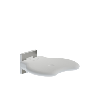 Foto - Duschsitz ohne Rückenlehne reinweiß gepolstert, Wandmontage - Artikel L32001001 - Serie Evolution von Lehnen