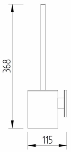 Skizze - WC-Bürstenhalter - Serie Evolution von Lehnen