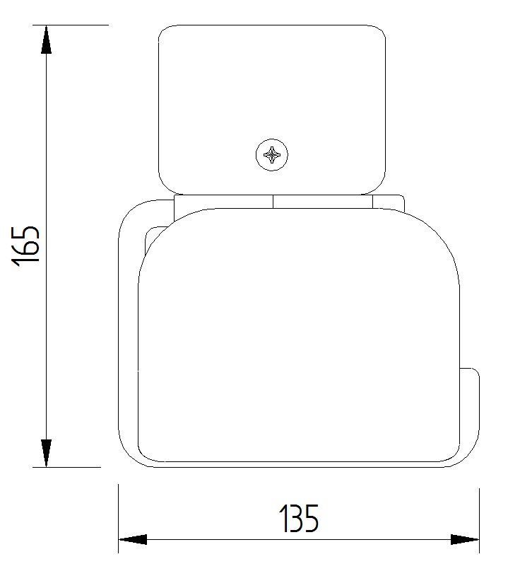 Skizze - WC-Papierrollenhalter mit Blattstopper mit Klemmbefestigung - Serie Funktion von Lehnen