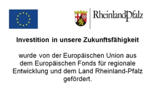 Logo - Förderung von Investitionen durch das EFRE-Programm der EU und Rheinland-Pfalz