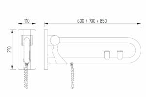 Skizze Klappgriff Funktion+ 2 E Taster